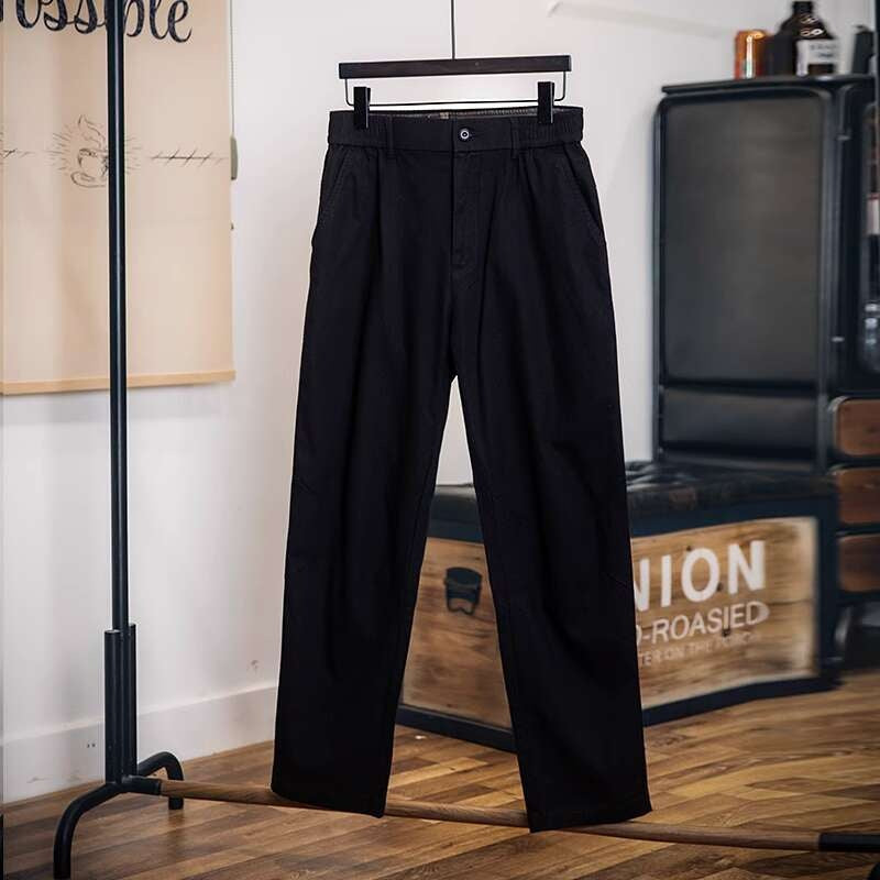 美式工裝褲男春季2025新款復古寬鬆彈力直筒休閒褲男長褲子