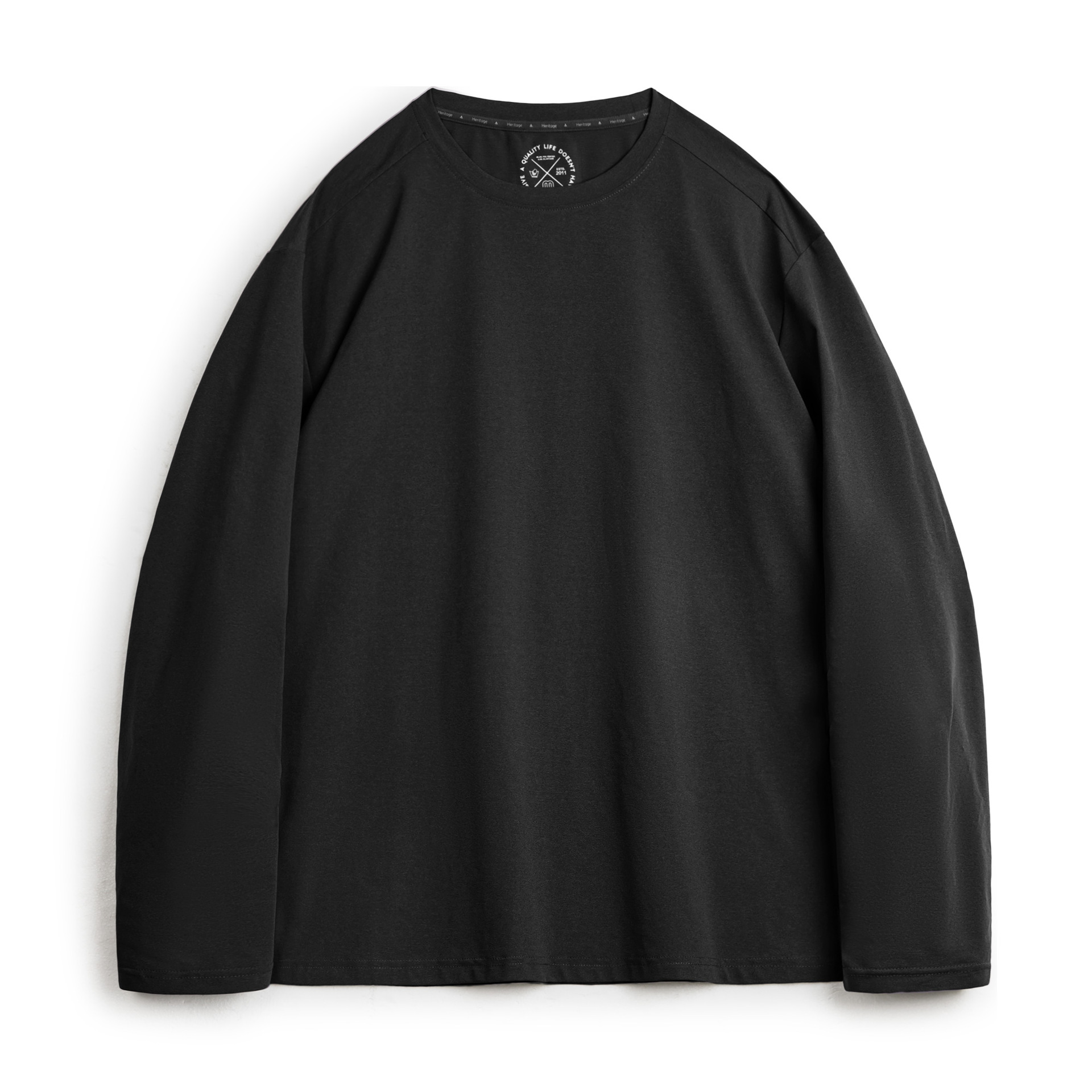 美式休閒7A抑菌速幹長袖T恤凉感透氣上衣圓領打底衫男春