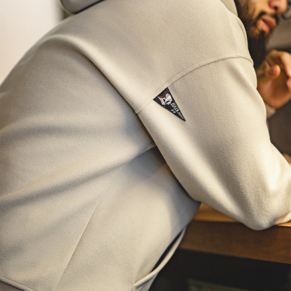 美式休閒重磅毛呢連帽衛衣cleanfit廓形寬鬆套頭衫男秋冬-Retro's Wear