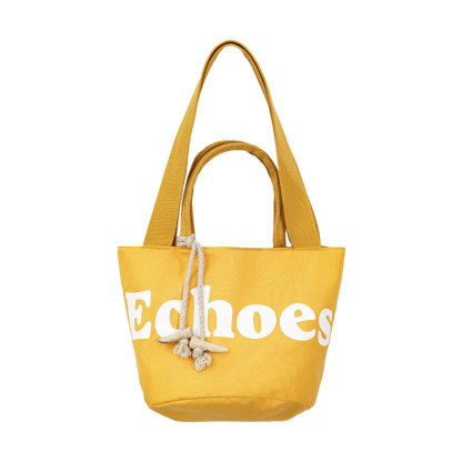 復古時尚手拎單肩黃色帆布水桶包斜挎包小個子單間手提包包女