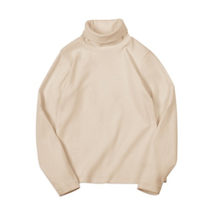 黑色緊身半高領打底衫仿德絨內搭上衣修身針織長袖T恤秋冬女-Retro's Wear