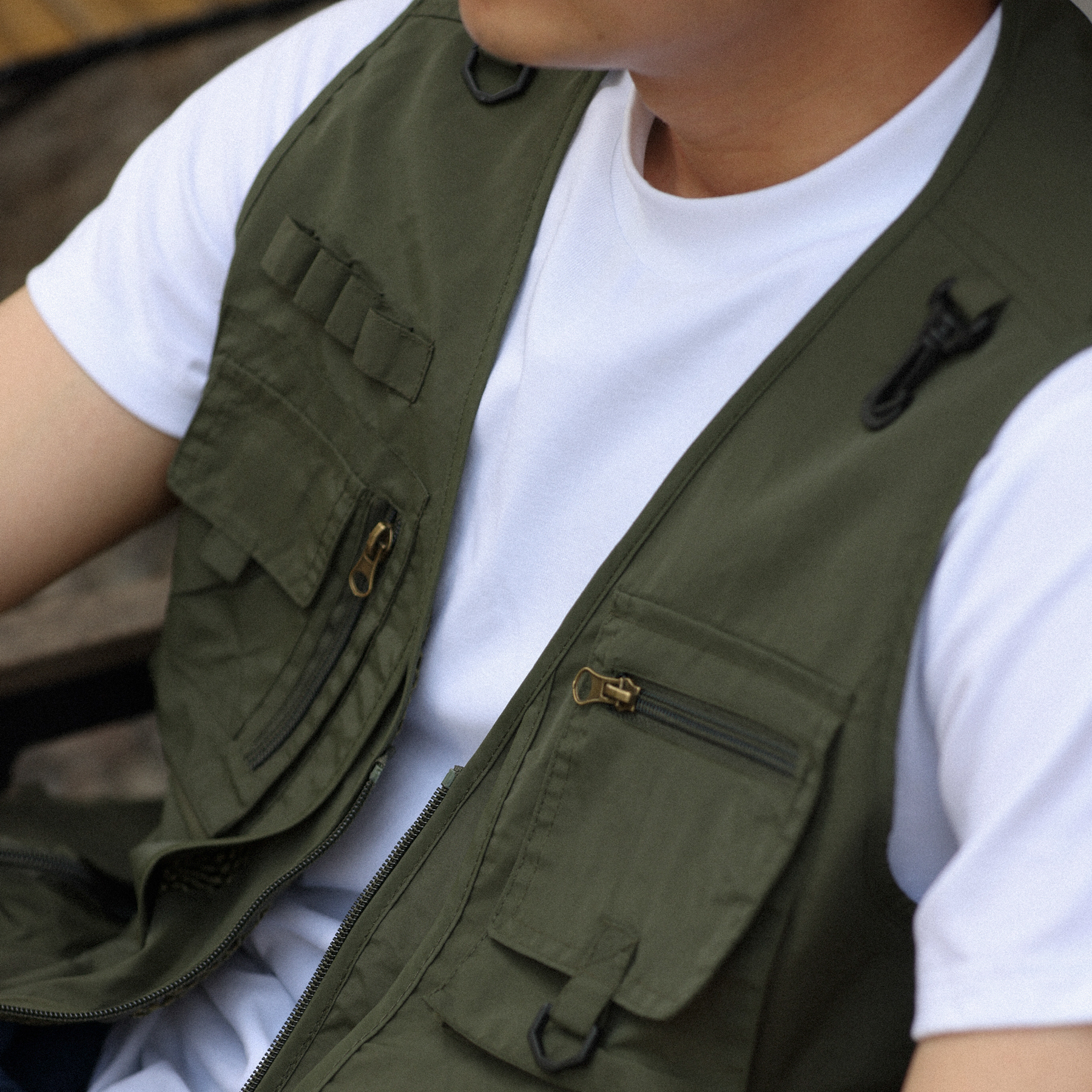 美式戶外戰術工裝馬甲男多口袋透氣攝影釣魚無袖坎肩夏