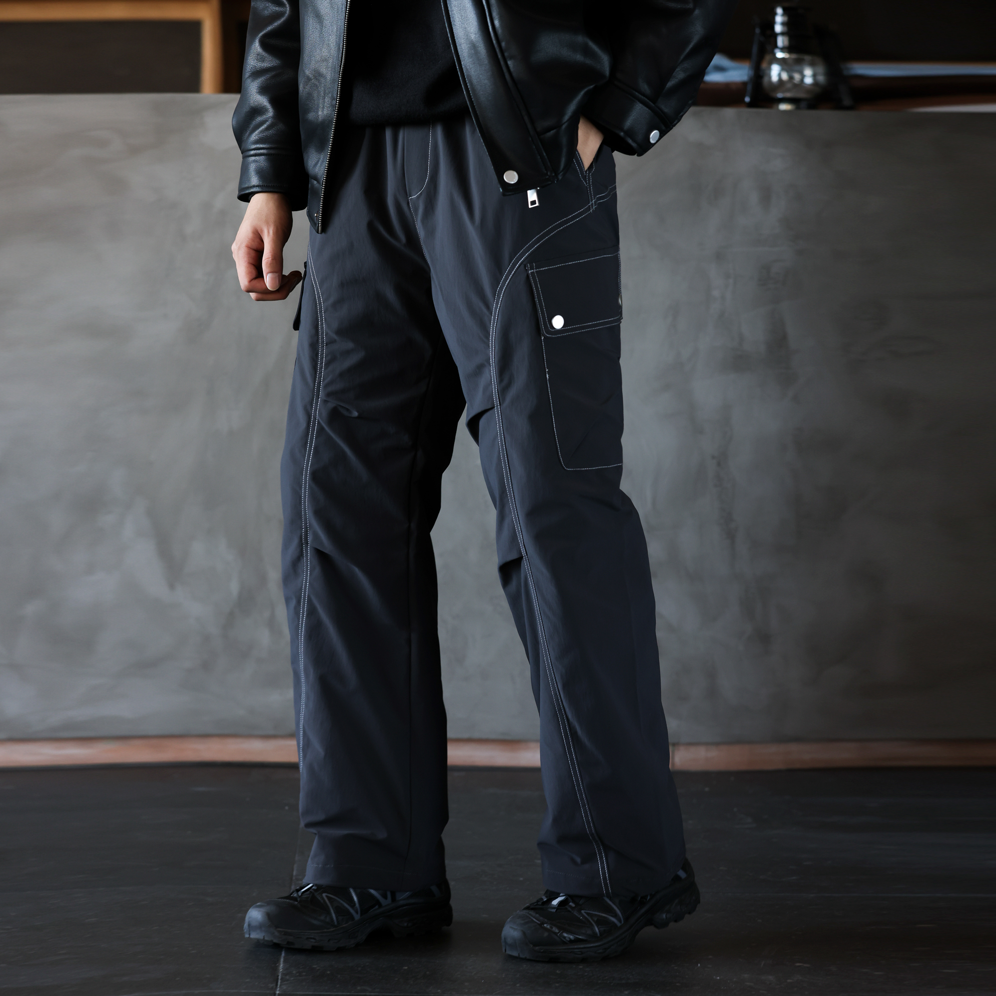 美式都市遊獵戰術羽絨褲男冬季禦寒保暖戶外工裝休閒褲