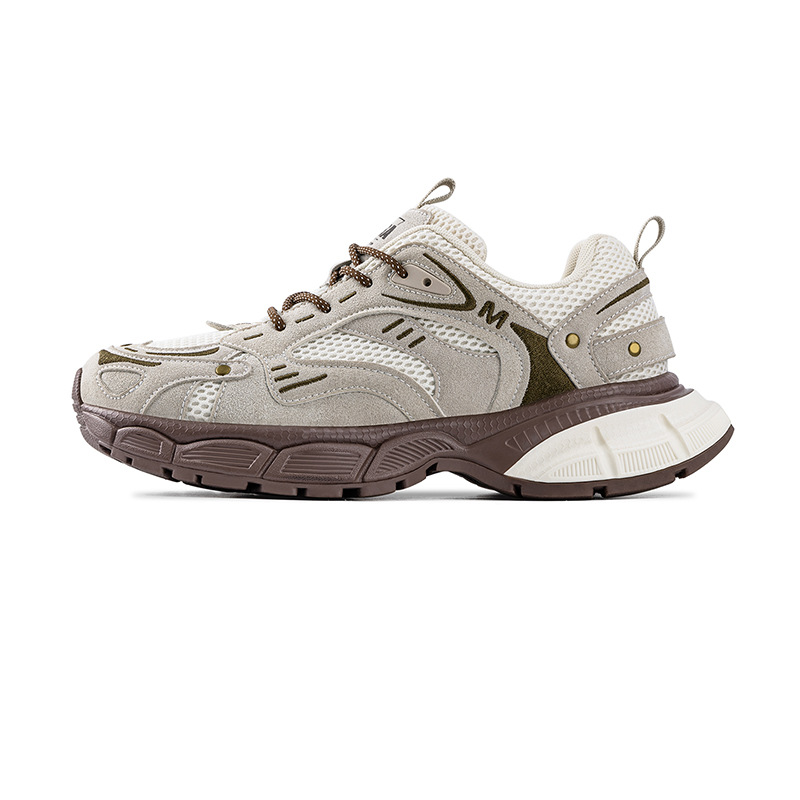 拼色復古老爹鞋男鞋2025新款厚底增高運動休閒鞋百搭潮鞋子冬