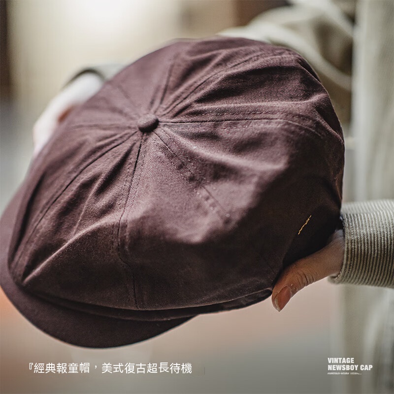 貝雷帽女秋冬顯臉小八角帽報童帽蓓蕾帽文藝復古畫家帽-Retro's Wear