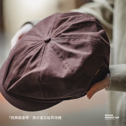 貝雷帽女秋冬顯臉小八角帽報童帽蓓蕾帽文藝復古畫家帽-Retro's Wear