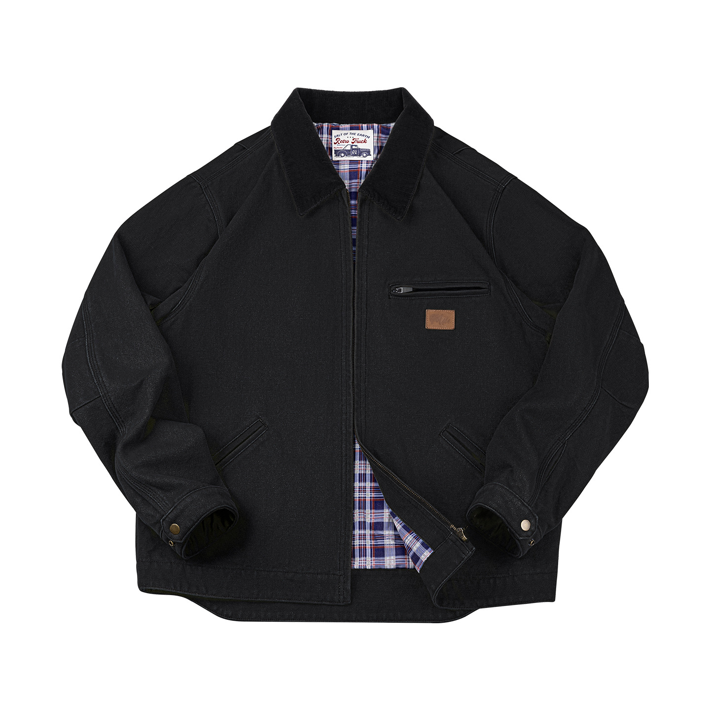 MRA美式復古穀倉底特律工裝夾克巴恩風行政翻領帆布外套男秋