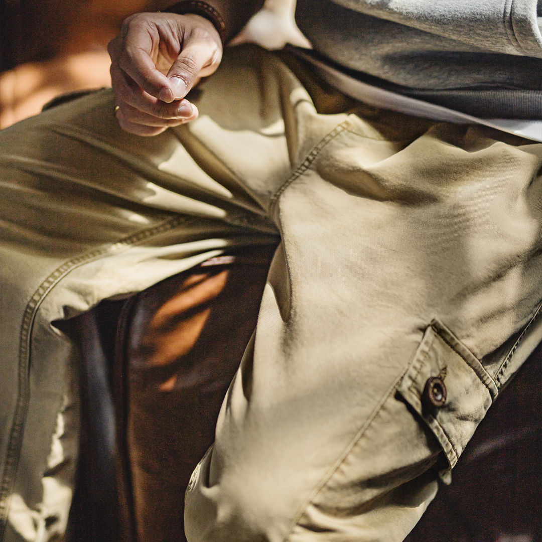 美式復古m51卡其色多口袋休閒褲水洗做舊直筒長褲子男秋