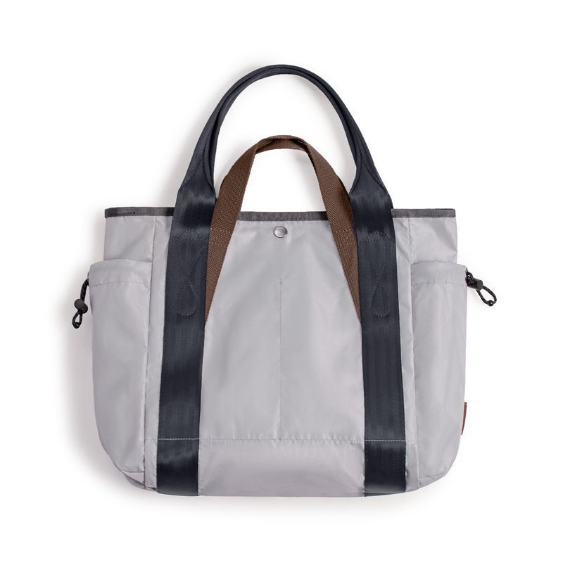 美式單肩包防水白色托特包大容量電腦包通勤百搭手提包男