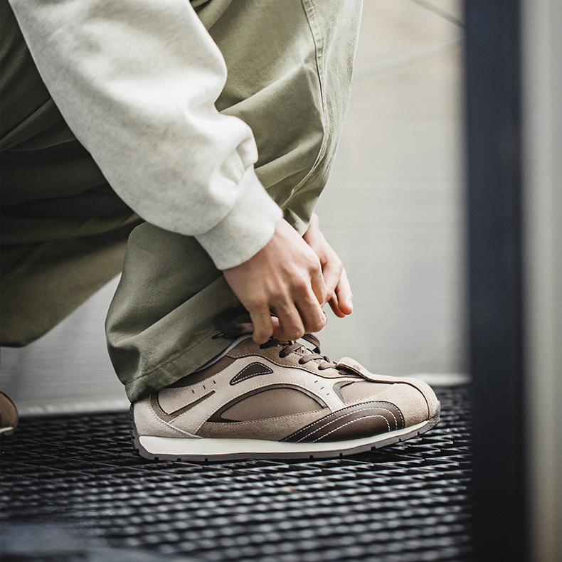 MRA大地色解構阿甘鞋男2026新款工裝德訓板鞋復古厚底休閒運動鞋