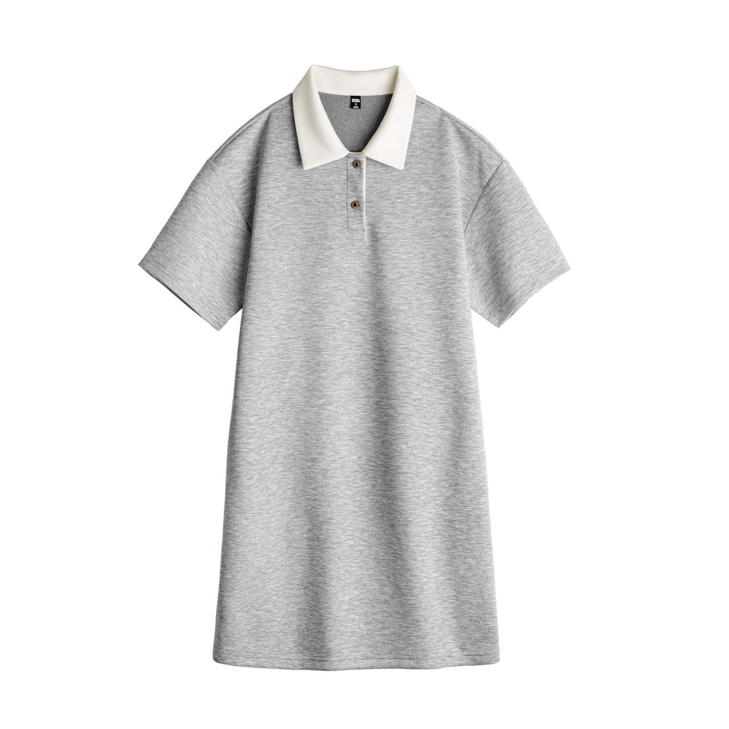 夏日格雷系高智感短袖polo裙空氣層學院風梨型身材連衣裙女