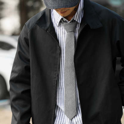 日系廊型長袖豎條紋襯衫160g輕量感疊穿慵懶風復古襯衣