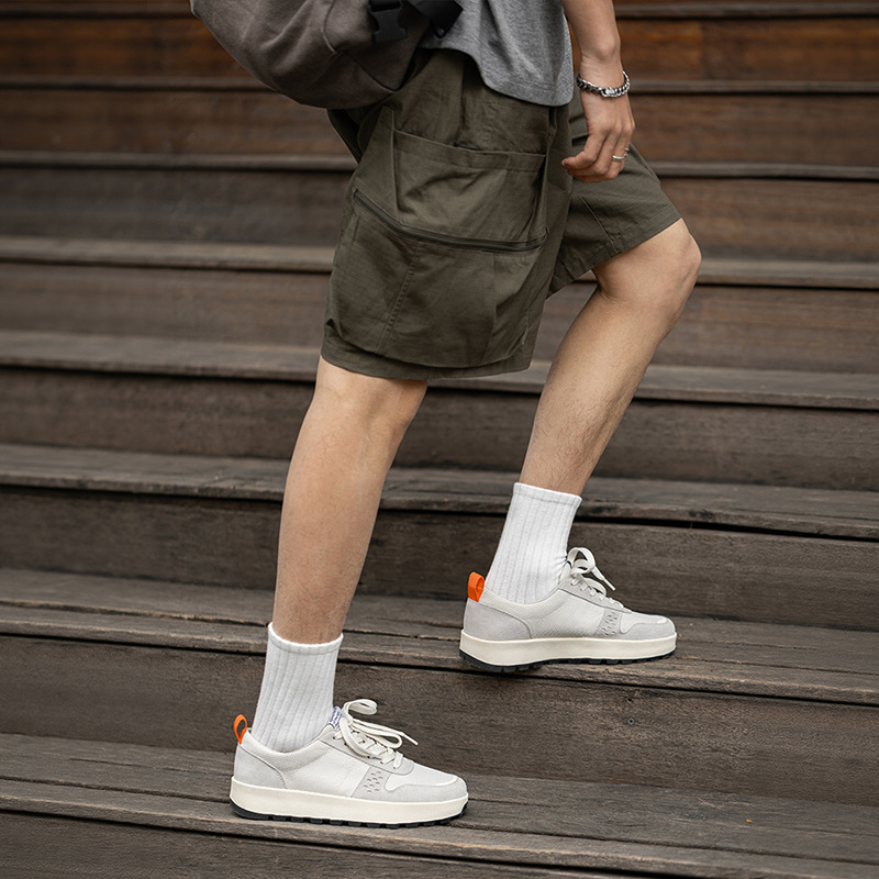 星際鞋復古運動厚底華夫鞋男夏季透氣網面輕薄百搭休閒阿甘鞋