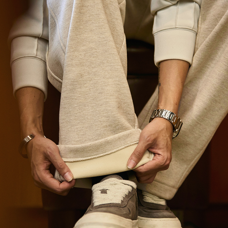 470g重磅加絨直筒休閒褲男2025冬季新款寬鬆加厚保暖衛褲運動長褲