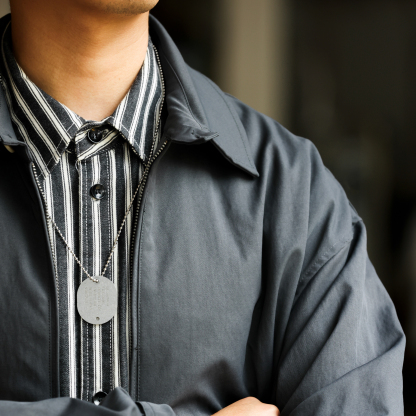 輕量化褪色感教練夾克男拉鍊翻領cleanfit通勤休閒外套