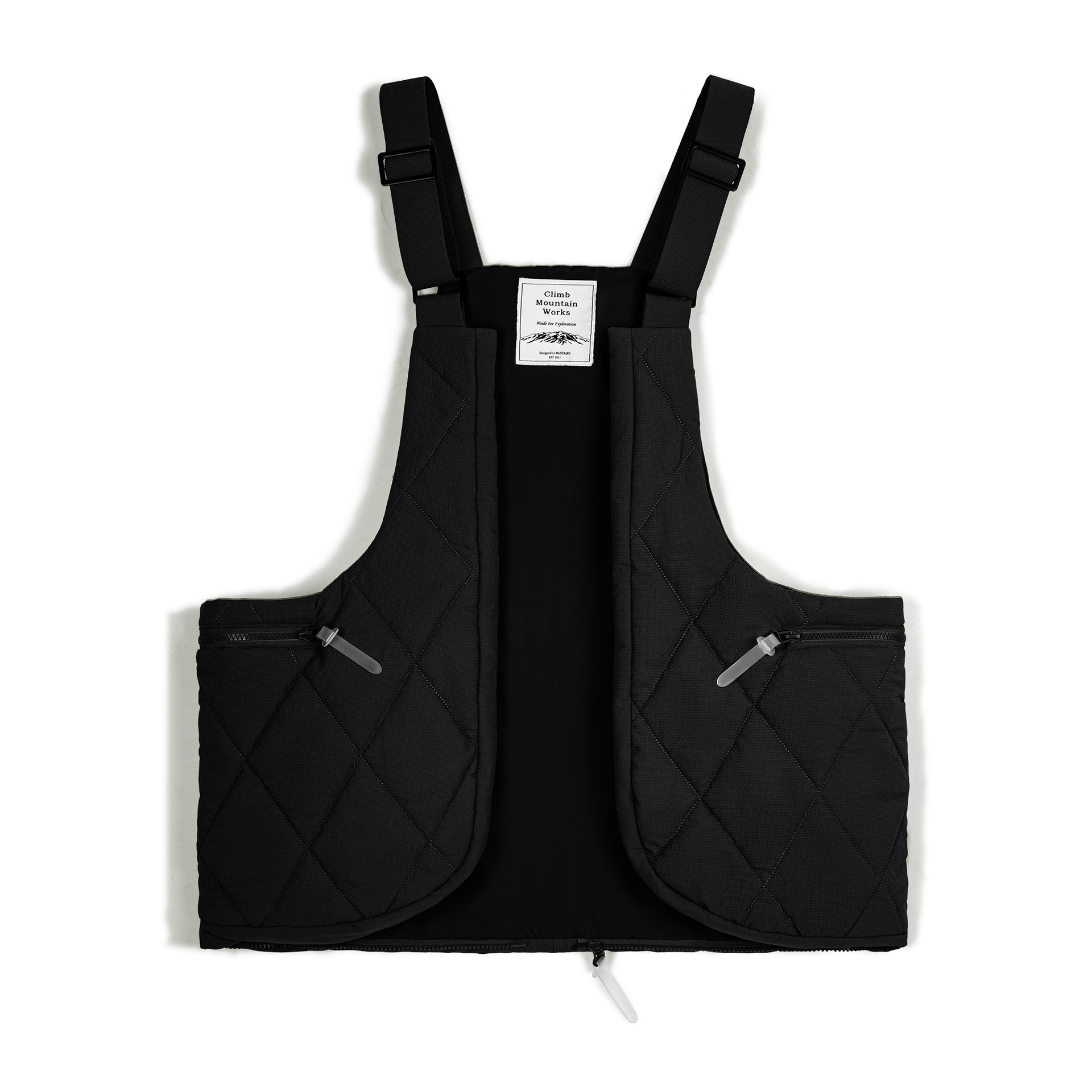 山系戶外絎縫多功能馬甲大容量斜挎包加棉坎肩背心秋冬-Retro's Wear