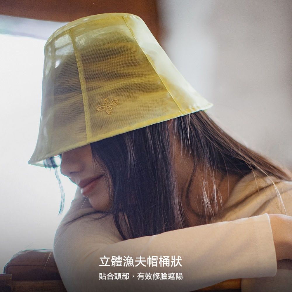 夏日鹅蛋黃遮陽可折疊漁夫帽2025密網紗風孔透氣便攜涼帽女