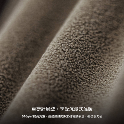 美式復古搖粒絨衛褲加絨保暖棕色美拉德束脚休閒褲男秋冬