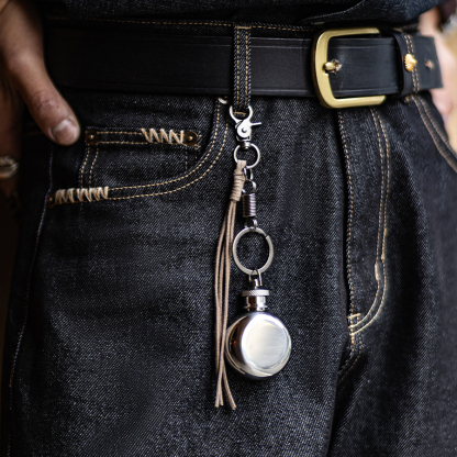 「一口酒壺」酒壺掛飾男女配飾揹包掛飾麂皮絨腰鏈褲鏈