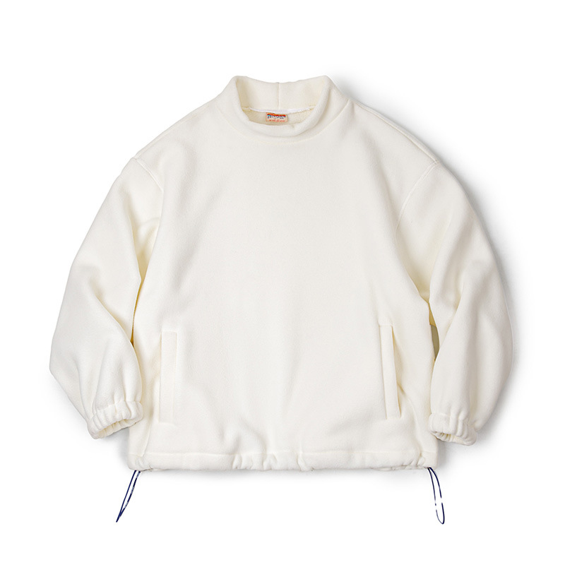美式休閒搖粒絨衛衣立領cityboy寬鬆慵懶無帽套頭衫男秋-Retro's Wear