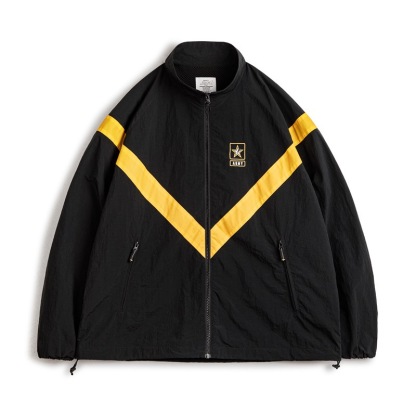 美式復古ARMY訓練服夾克IPFU運動撞色寬鬆立領外套男秋-Retro's Wear
