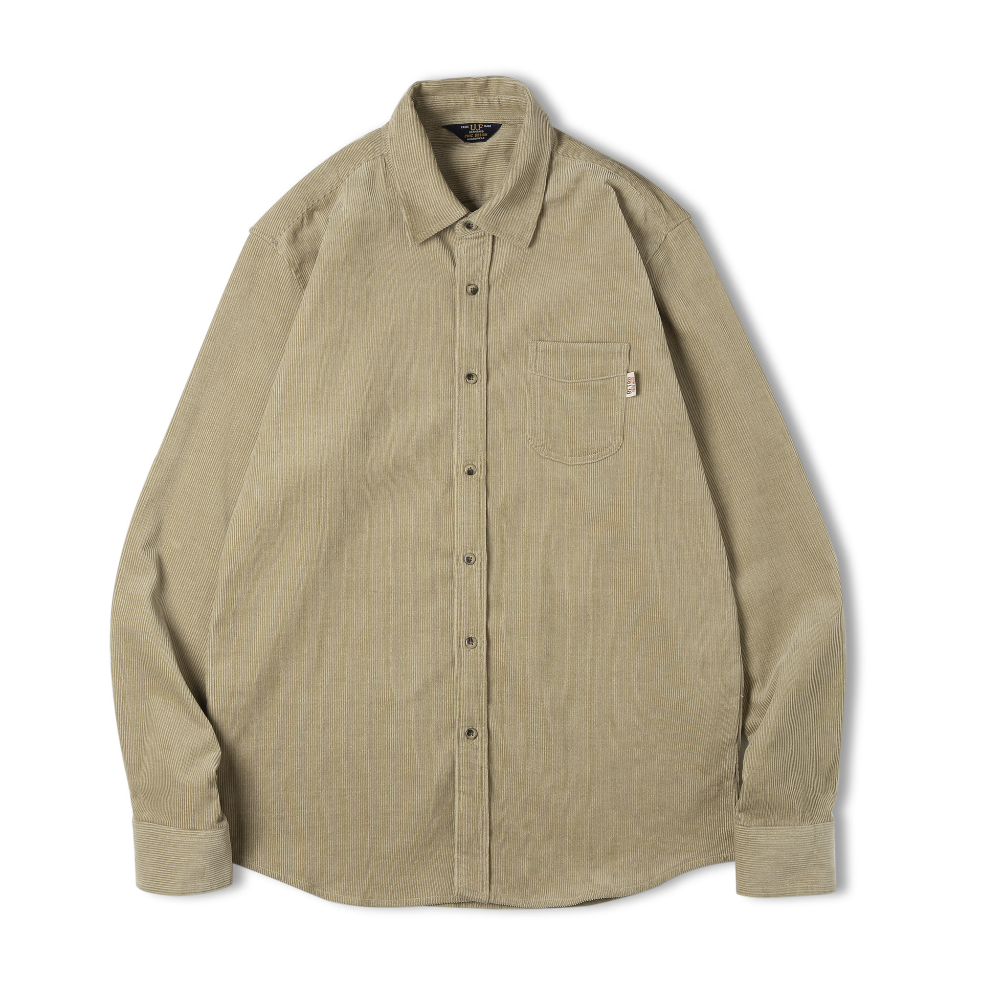 休閒燈芯絨襯衫寬鬆內搭休閒翻領長袖襯衣女秋冬款上衣-Retro's Wear