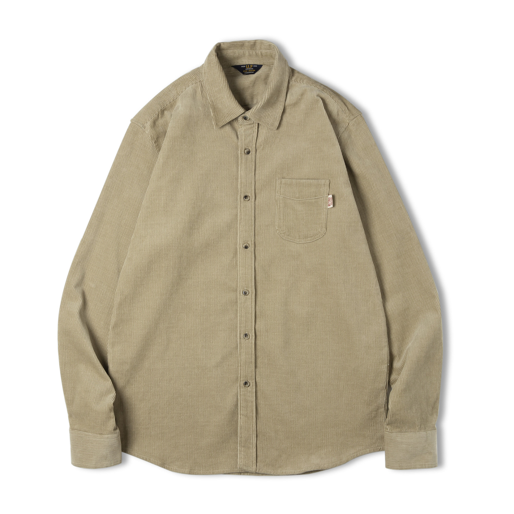 休閒燈芯絨襯衫寬鬆內搭休閒翻領長袖襯衣女秋冬款上衣-Retro's Wear