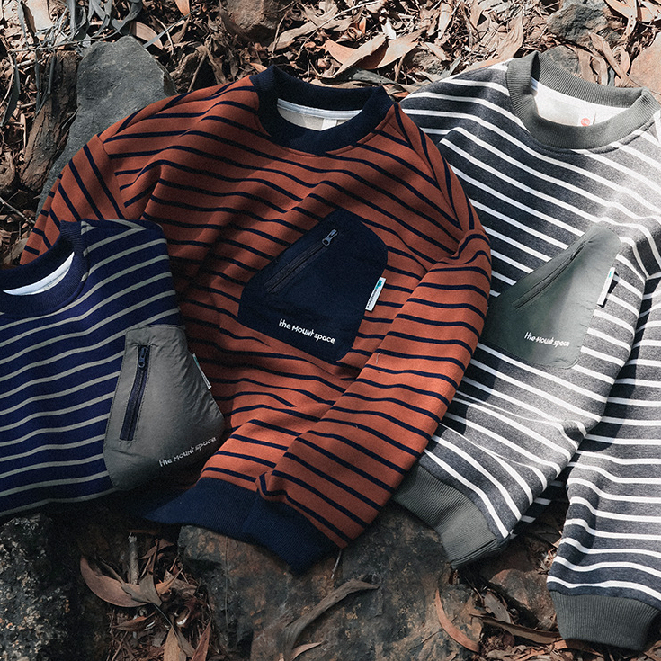 男童奧粒絨衛衣2025冬季款兒童撞色口袋長袖休閒圓領上衣大童衣服