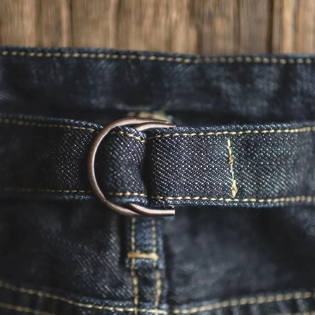 馬登工裝美式直筒丹寧赤耳原牛春秋阿美咔嘰深色牛仔褲男-Retro's Wear