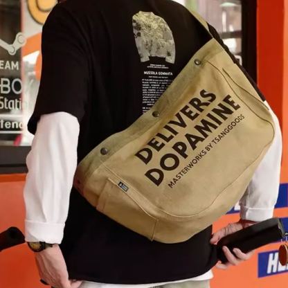 戶外斜挎包騎行美式帆布復古報童包-Retro's Wear