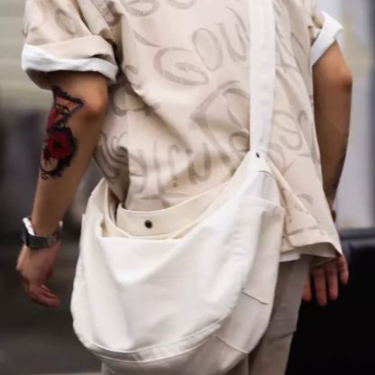 戶外斜挎包騎行美式帆布復古報童包-Retro's Wear