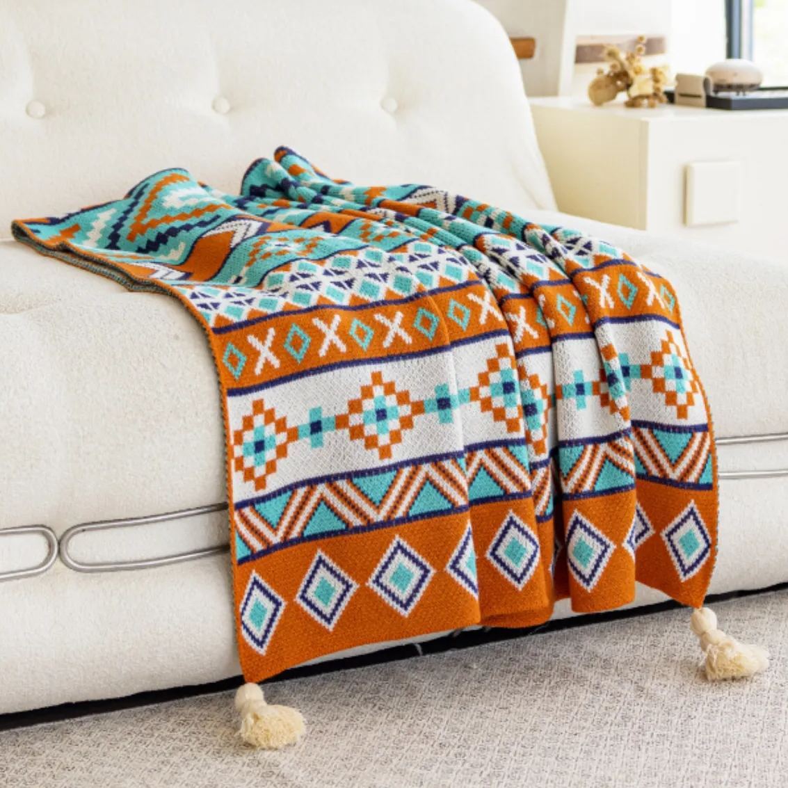 【春節限定】復古波西米亞沙發毯辦公室午睡加厚針織空調毯-Retro's Wear