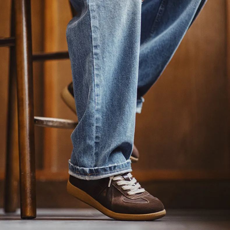 2025新款板鞋秋冬平底低幫百搭男鞋休閒運動軟底復古德訓鞋