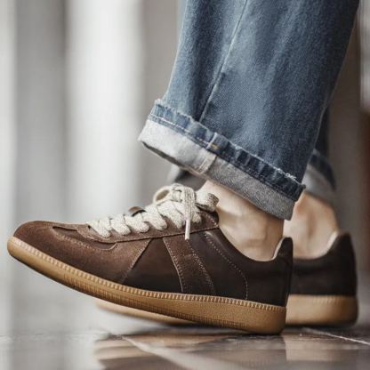 2025新款板鞋秋冬平底低幫百搭男鞋休閒運動軟底復古德訓鞋