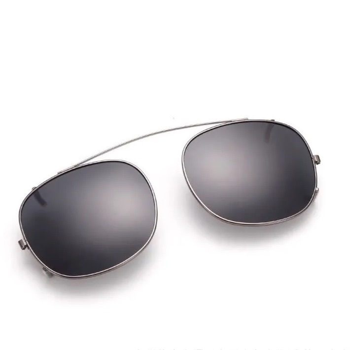 美式德普圓框眼鏡阿美哢嘰可拆兩用偏光墨鏡男