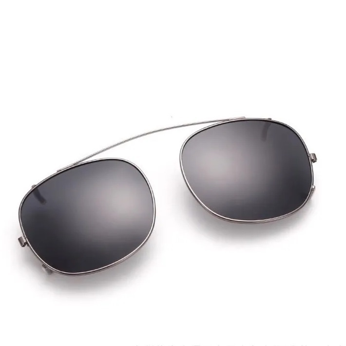 美式德普圓框眼鏡阿美哢嘰可拆兩用偏光墨鏡男