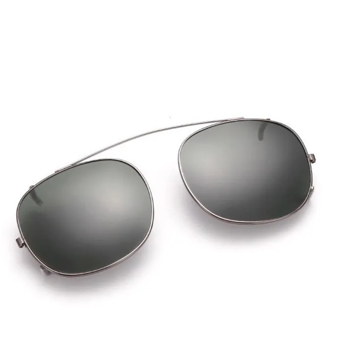 美式德普圓框眼鏡阿美哢嘰可拆兩用偏光墨鏡男