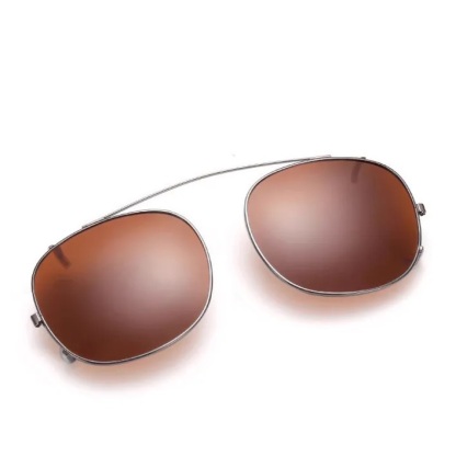 美式德普圓框眼鏡阿美哢嘰可拆兩用偏光墨鏡男