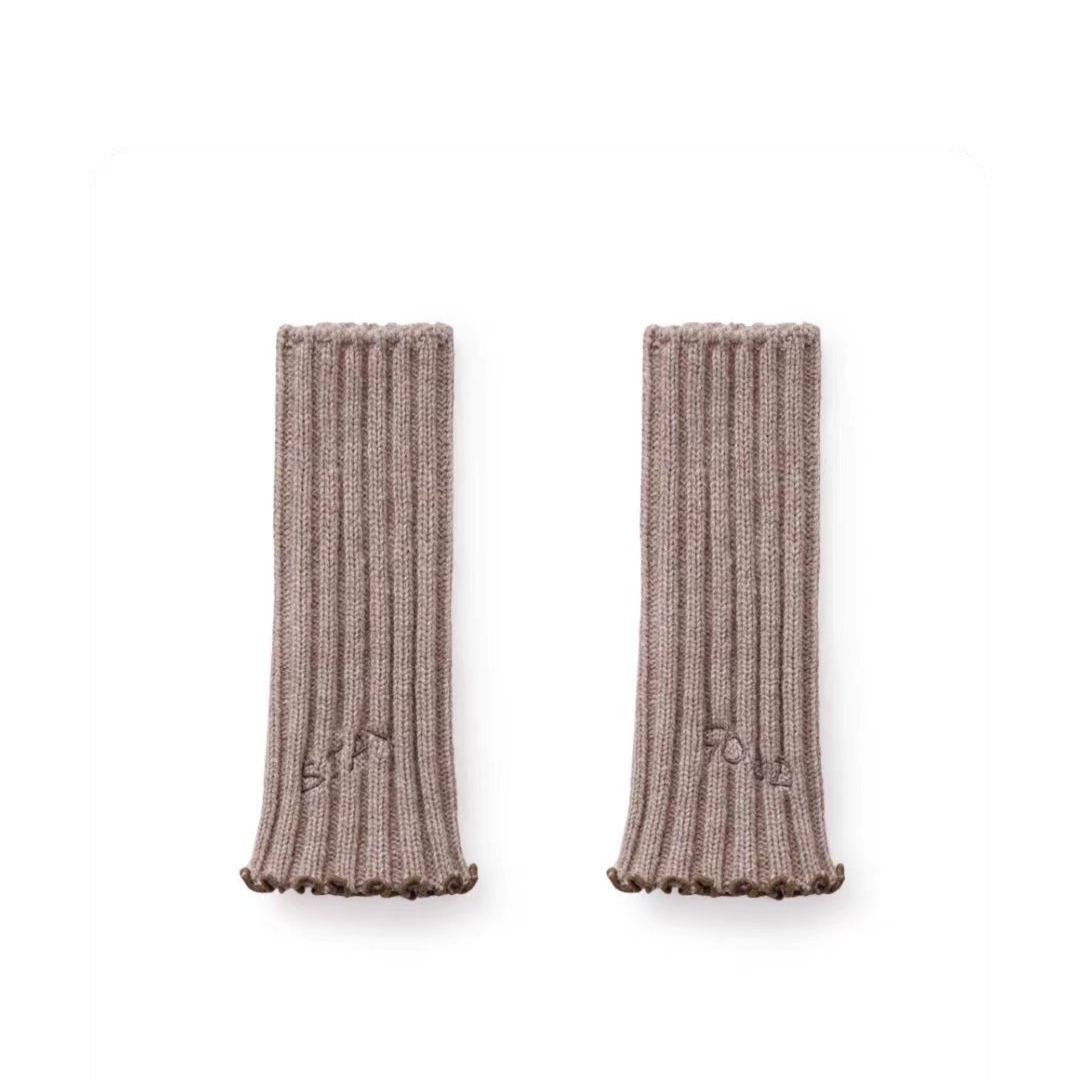 無指毛線手套加厚保暖露趾長款手臂袖套針織假袖子女士秋冬季