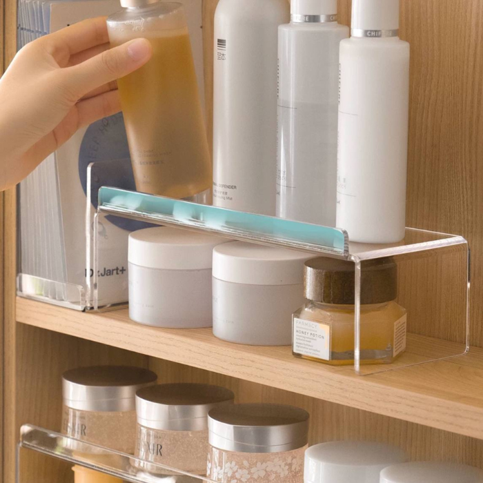 Acrylic rack divider for storage cabinets / shelves / organiser