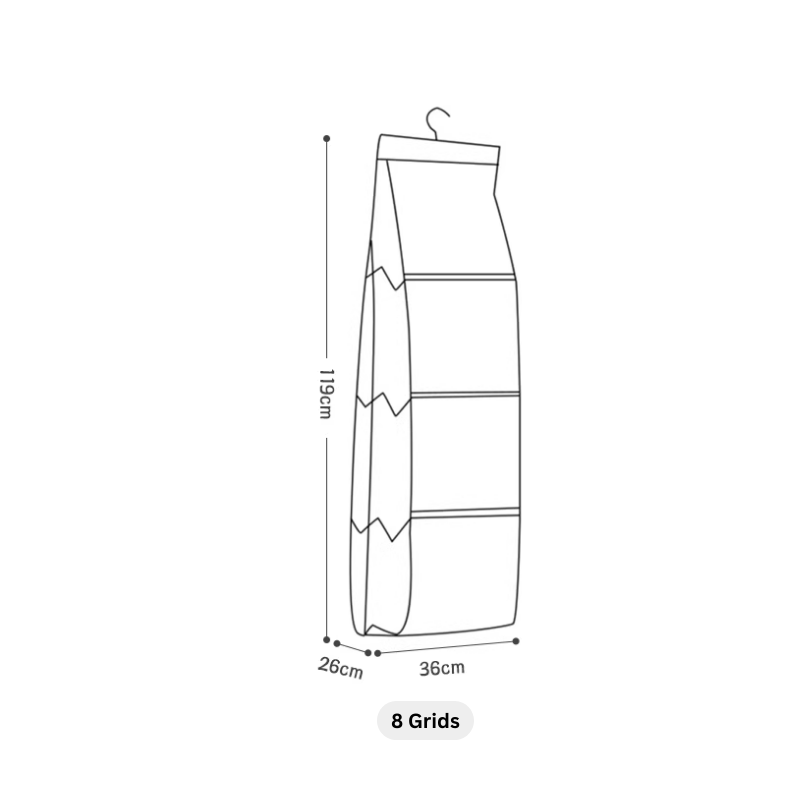Quinny Premium Chic Pink hanging bag organizer for wardrobe