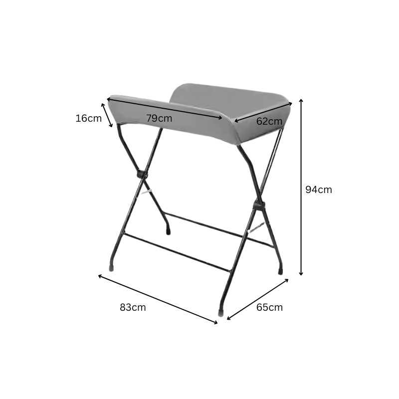 Baby Changing Table, Portable Folding Diaper Changing Station with Wheels, Toddler Storage Rack, Mobile Nursery Organizer for Newborn Infant