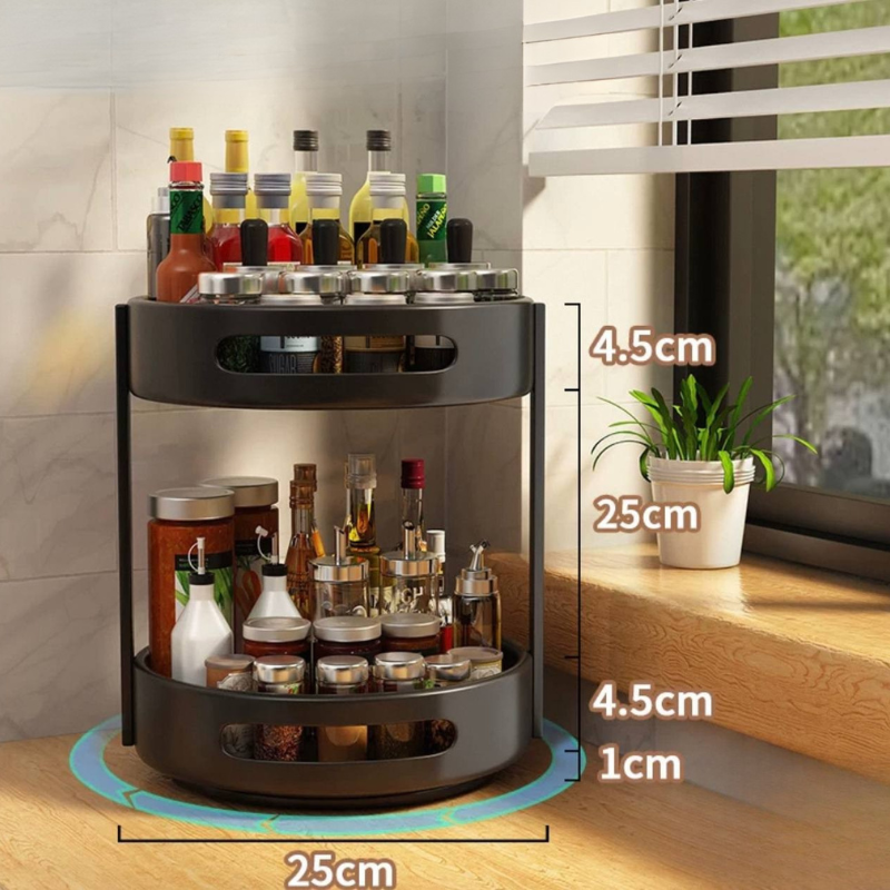 Rotating tray / Lazy susan kitchen seasoning organizer