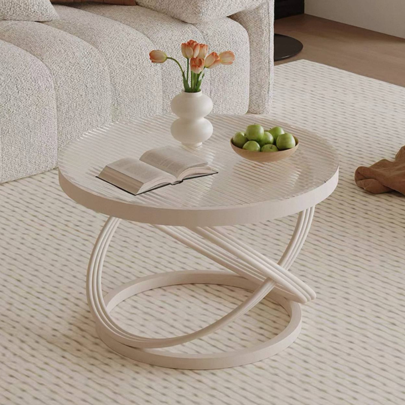 Modern Accent Table for Living Room, Glass Top Coffee Table, Aesthetic Living room furniture, Side table