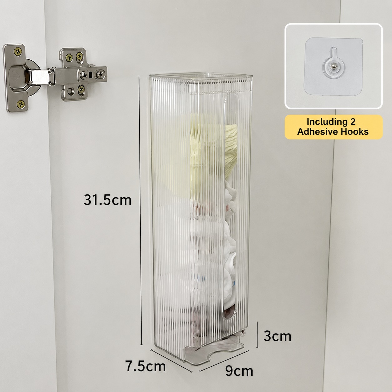 Organiser & Dispenser for wardrobe socks underwear / kitchen plastic bags Storage Box Space-Saving
