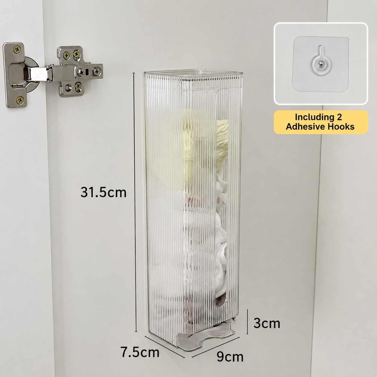 Organiser & Dispenser for wardrobe socks underwear / kitchen plastic bags Storage Box Space-Saving