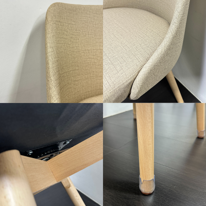 Elodie 360 Swivel Rotating Modern Minimalist Backrest Chair, dining table chair