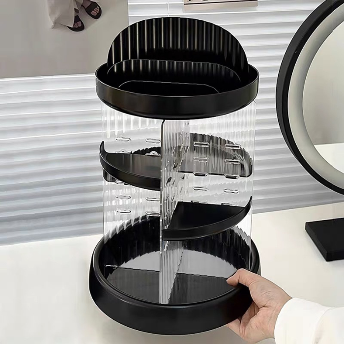 𝘿𝙞𝙖𝙢𝙤𝙣𝙙 Rotating Acrylic Makeup Organizer