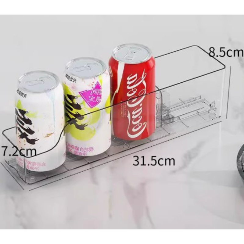 Can Drink Organizer for Fridge – Rolling & Spring-Loaded Models | Space-Saving Beverage Storage Rack Refrigerator drinks organiser