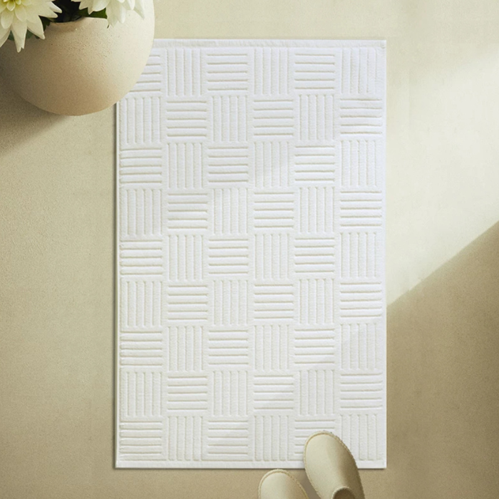 Casse Hotel Style All Cotton Floor Bath Mat / Non slip high water absorbent